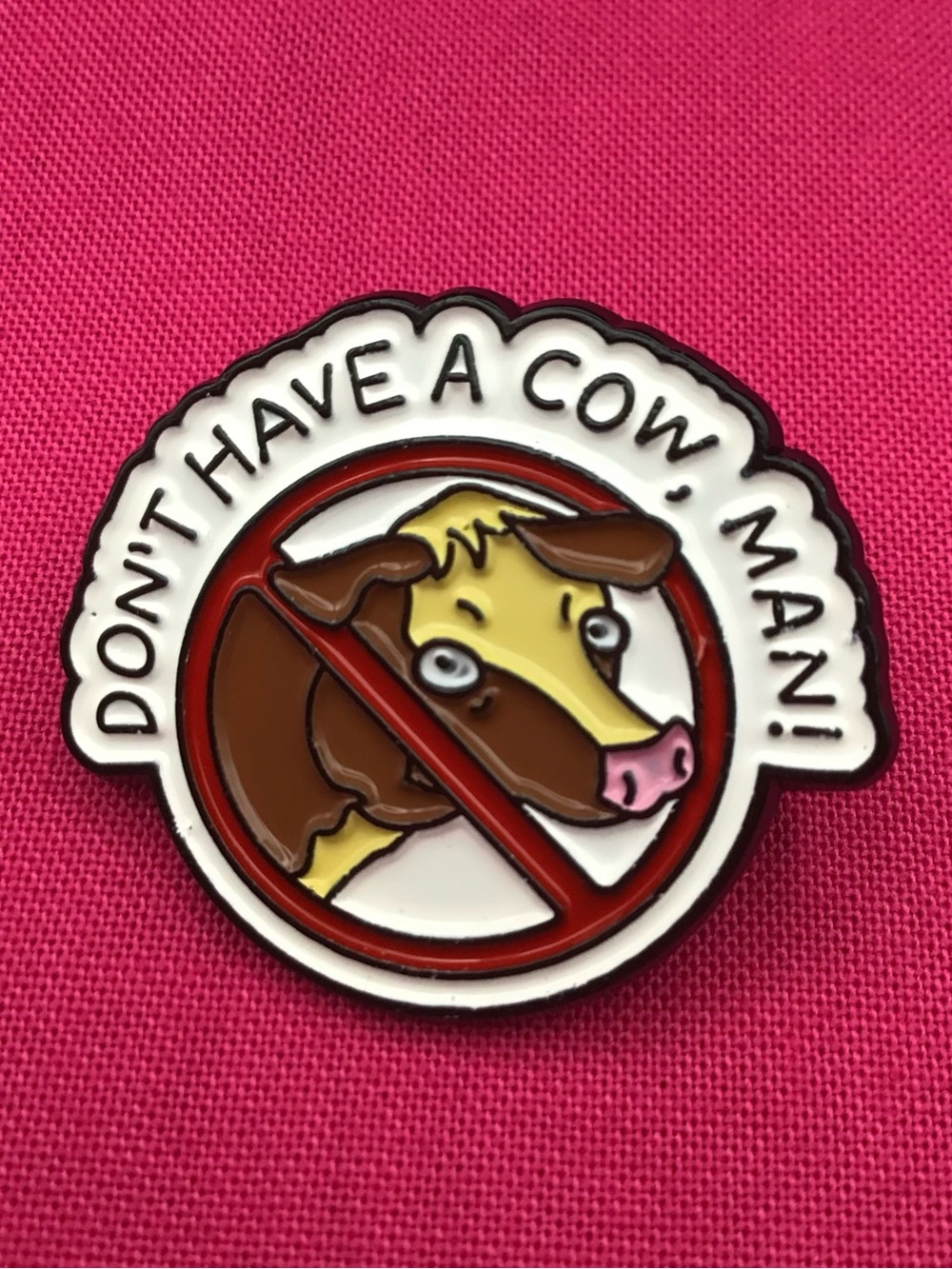 A Cow Enamel Pin